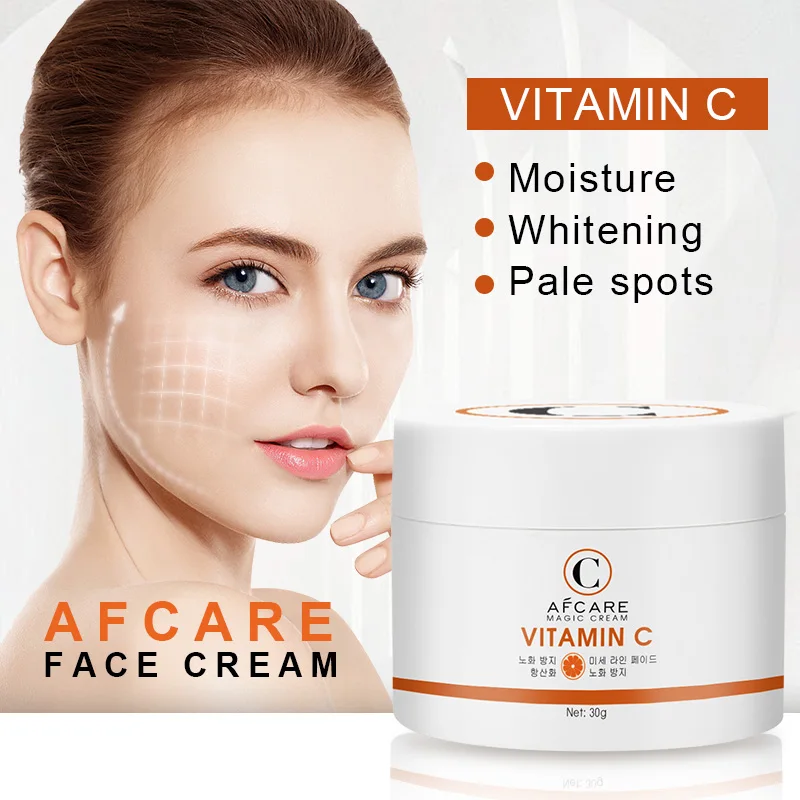 

Afcare Vitamin C Face Cream Fade Freckles Acne Marks Fine lines Whitening Cream Korean Skin Care Moisturizing Repair Products