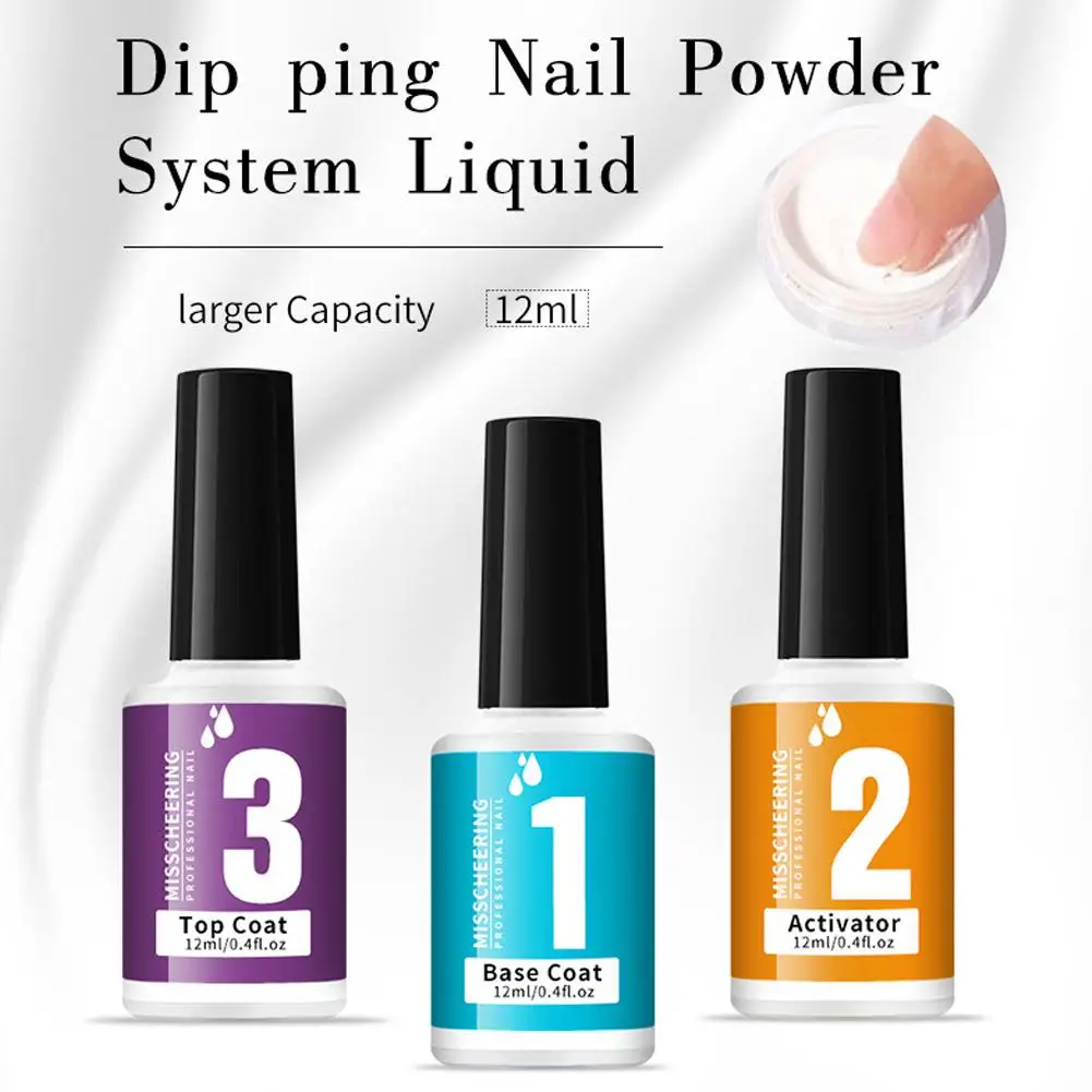 1 szt. Zestaw do manicure w kąpieli: baza, top coat, aktywator, płyn do systemu dipping, starter do zdobienia paznokci, żelowy lakier do paznokci, bez utwardzania
