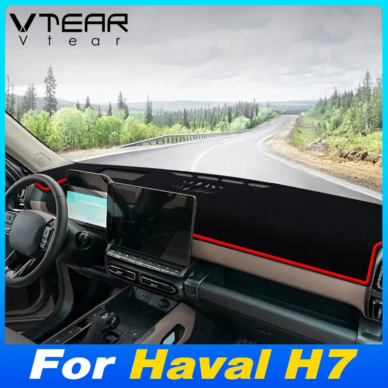 

Vtear приборная панель автомобиля антигрязевой чехол авто нескользящий коврик ковры аксессуары автомобильный Стайлинг украшения для Haval H7 H-Dog 2024 2025