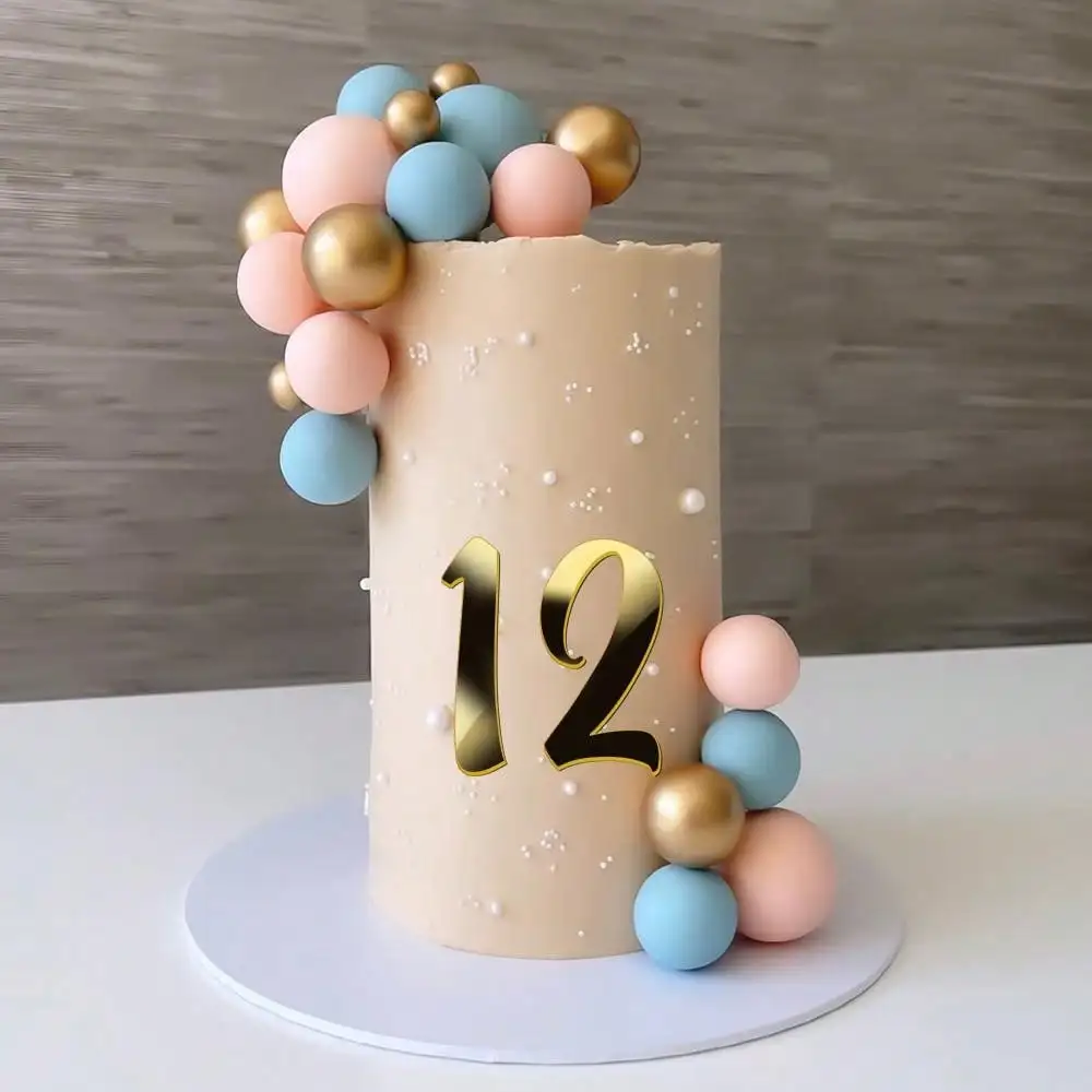 1set Goldene Spiegel Acryl A-Z Englisch Buchstaben Alphabet Kuchen Dekorieren für Geburtstag Party Hochzeit DIY Dekoration Kuchen Topper ﻿ – Detail 9