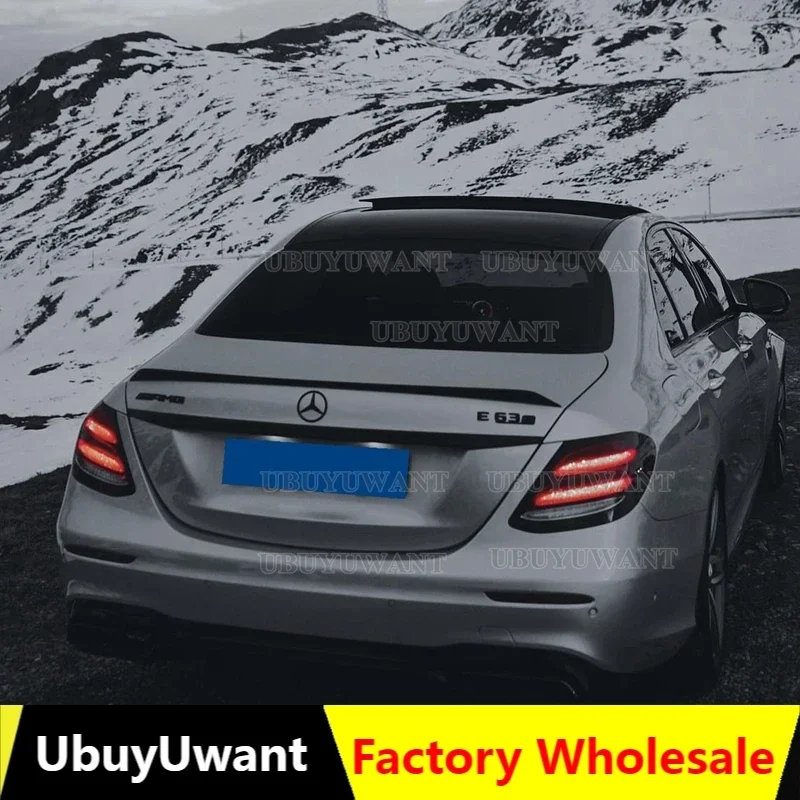 

For Mercedes Benz W213 Spoiler 2016 2017 2018 2019-21 E-class E200 E300 E320 E63 Spoiler High Quality ABS Car Rear Wing Spoiler