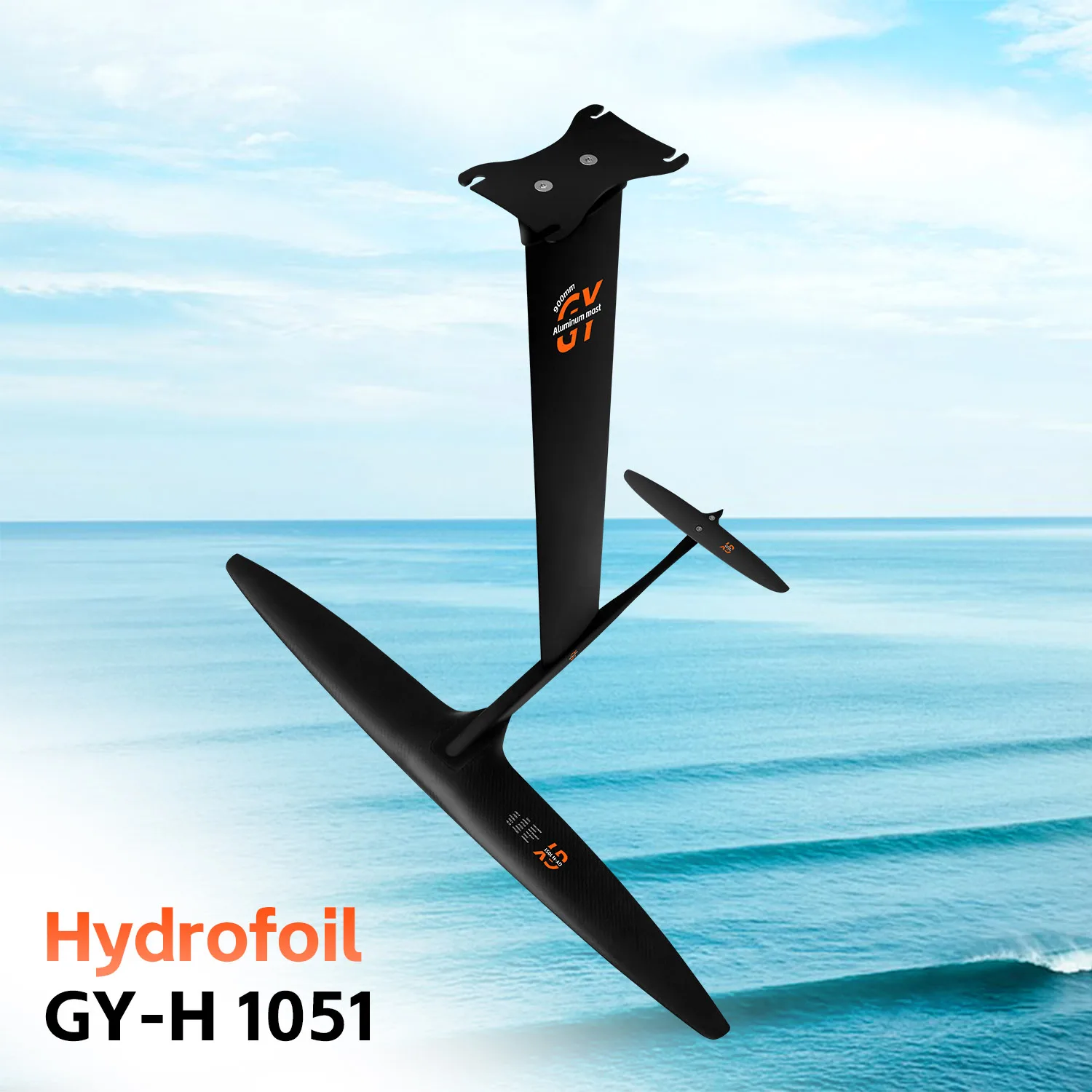 

High performance carbon fiber GY-H1051 932sqcm factory for beginners advanced racing type unpowered hydrofoil suitable for water