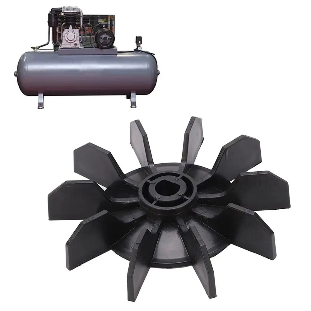 Black Plastic Heat Dissipation Engineering Fan Blade Air Compressor Fan Replacement Direct On Line Motor