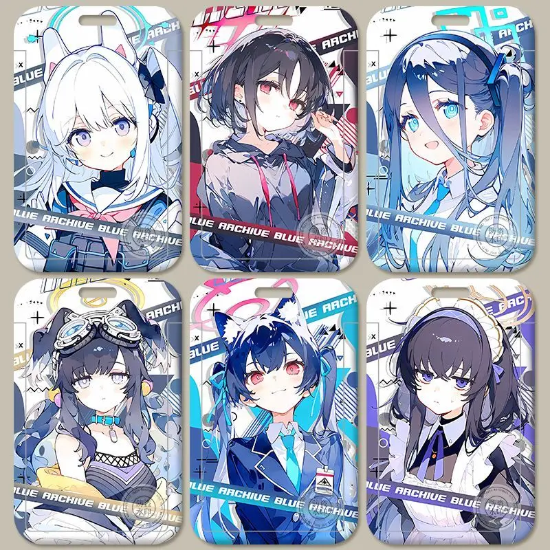 Blue Archive Tendou Arisu Sunaōkami Shiroko Card Protector Anime ID Card Cover Student Meal Badge ID Holder Card Holder
