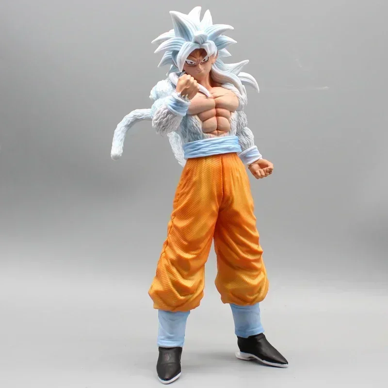 30cm Dragon Ball Anime Figure Z Gk White Hair Son Goku Statue Desktop Ornaments Pvc Action Figurine Decoration Model Dolls Gifts