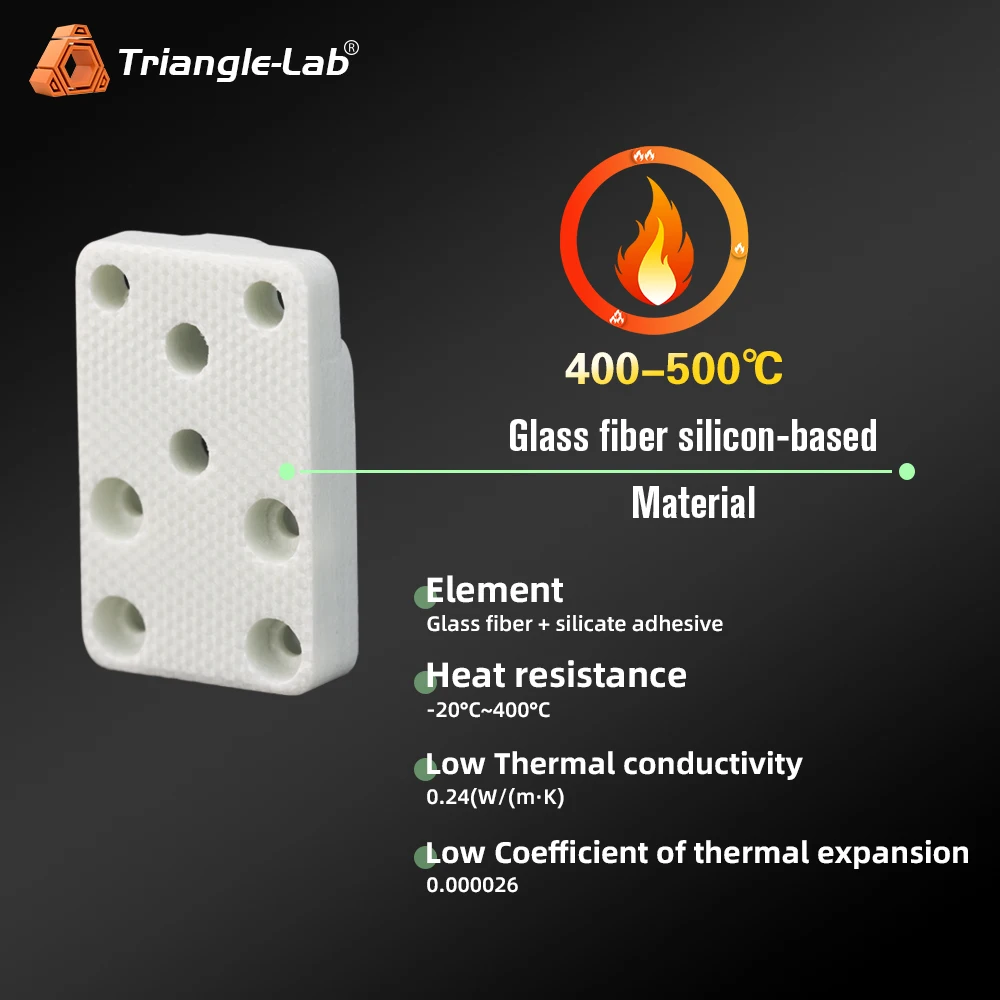 Trianglelab cerâmica à base de fibra de vidro à base de silicone para bambu lab a1 ai mini conjunto de aquecimento kit de bloco de isolamento cerâmico