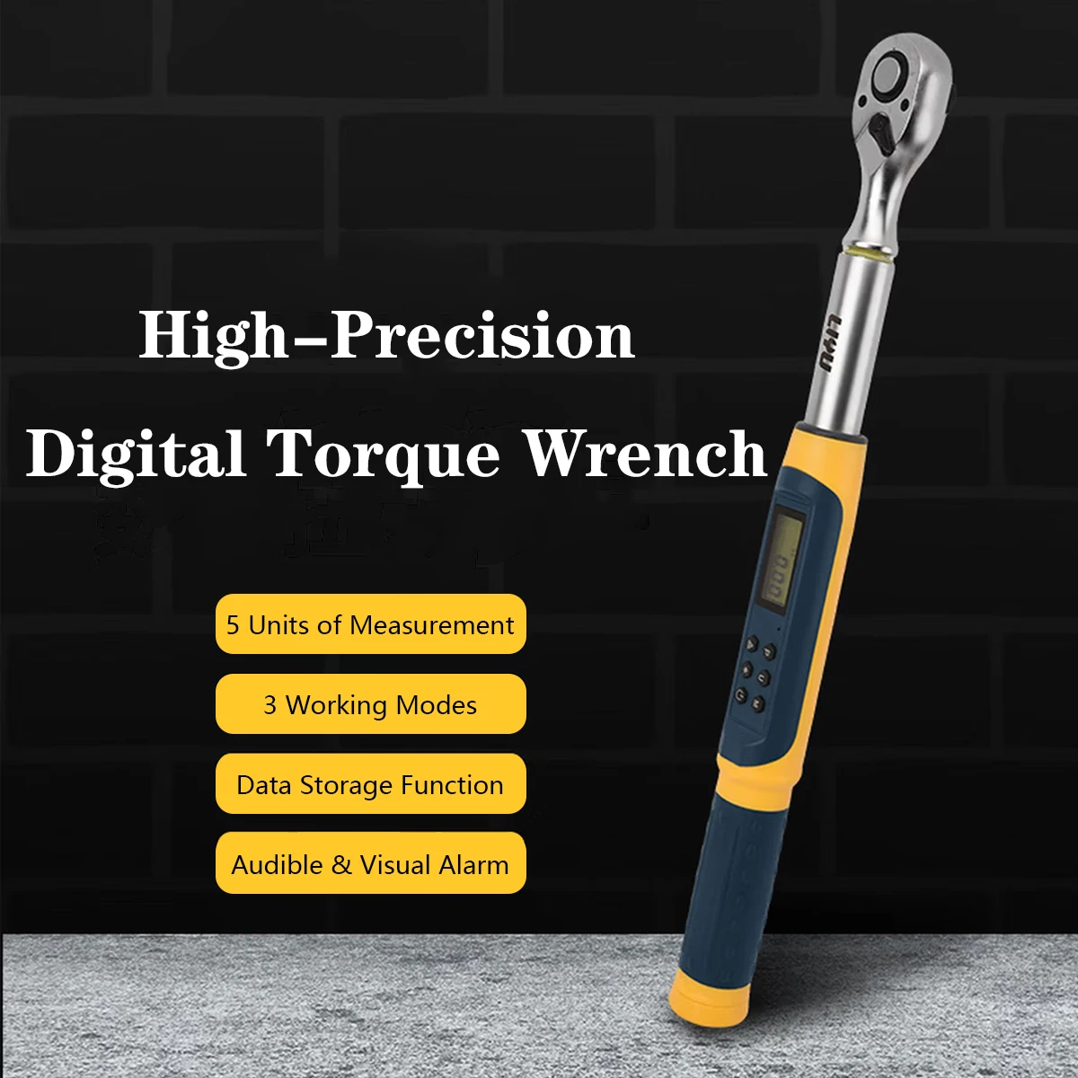 

Digital Torque Wrench 1/2" Drive 3.0-100N.m Adjustable Electronic Torque Wrench with 3 Modes 5 Units for Auto Repair