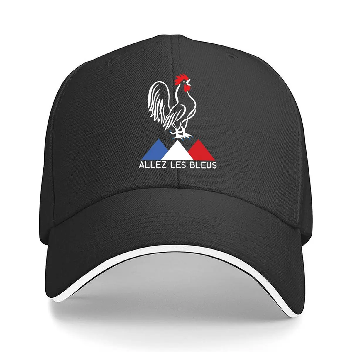 Allez Les Bleus France Soccer Rooster Graphic Sandwich Baseball Cap Outdoor