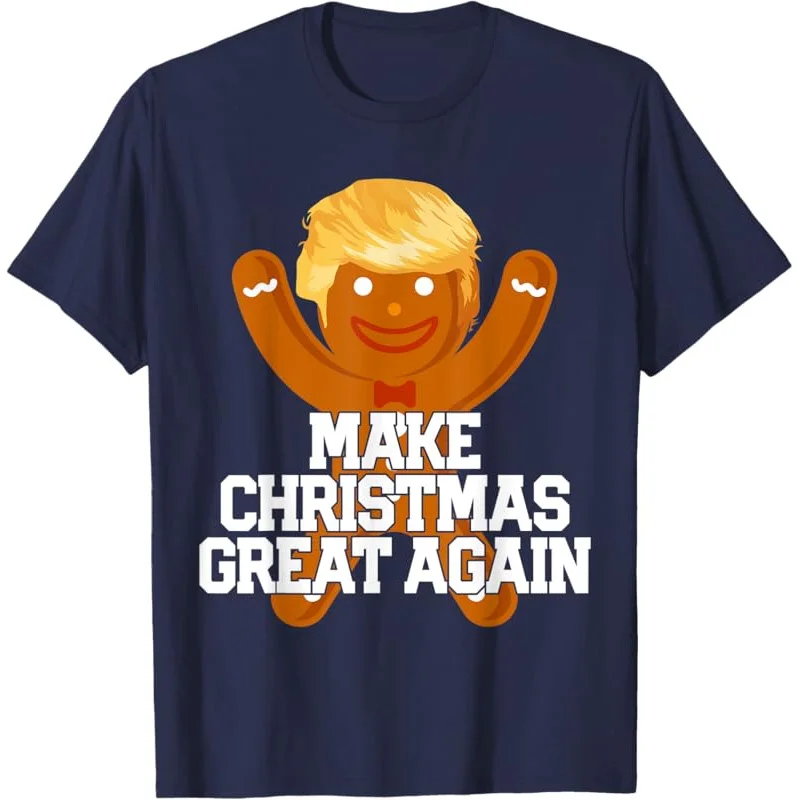 Funny Trump MAKE CHRISTMAS GREAT AGAIN Cookie Tee Shirt Gift