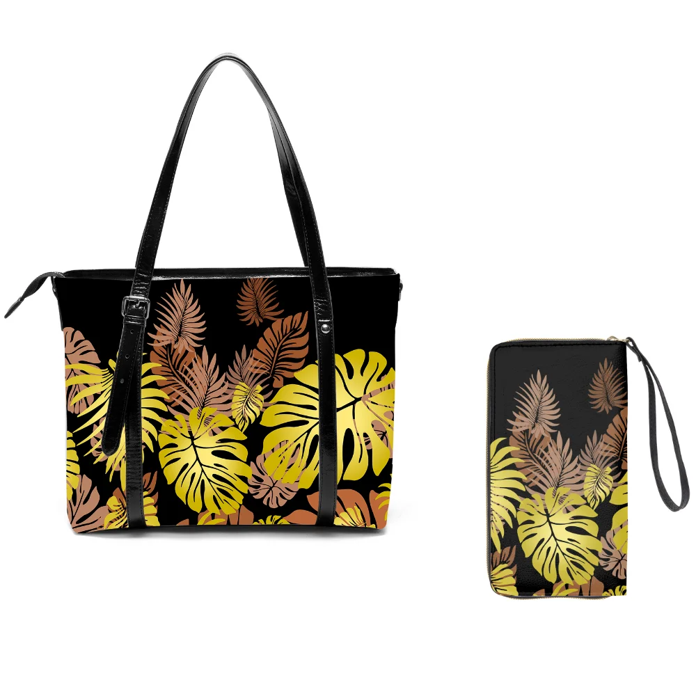 

Polynesian Customizable Samoa Bloom Handbag & Wallet Duo Lightweight Weekend Beach City YearRound Statement