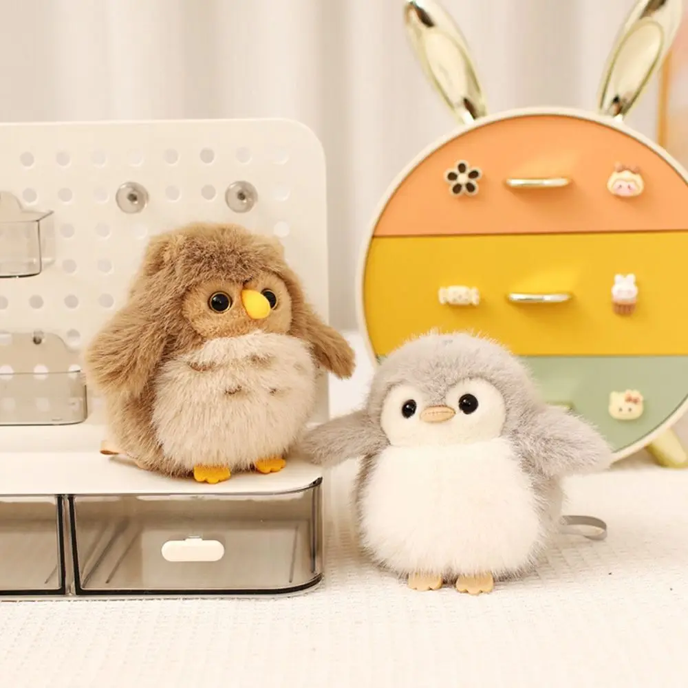Creative PP Cotton Penguin Stuffed Fun Soft Magnetic Shoulder Standing Owl Comfortable Interactive Pet Bird Stuffed Gifts