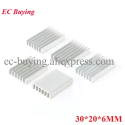 1Pc-10Pcs Heatsink 30*20*6mm Radiator Cooler Cooling Fan Aluminum Heat Sink 30mmX20mmX6mm for Chip LED IC Transistor Module PBC