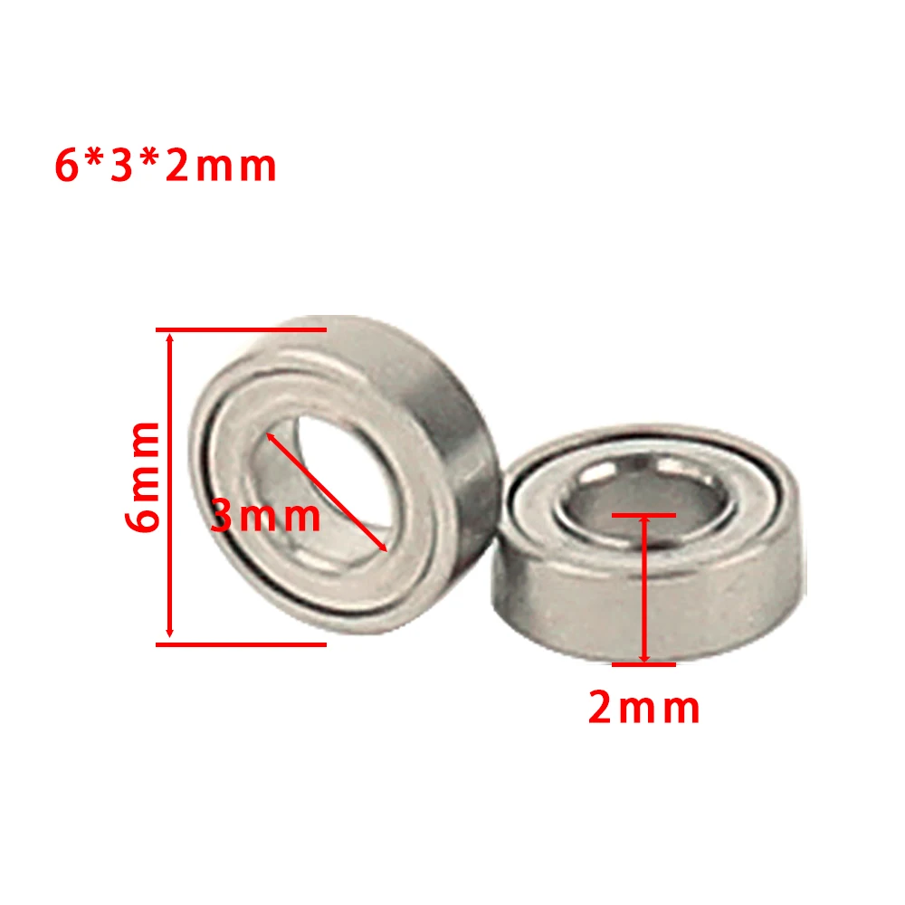 4pcs/lot RC Car Chrome Steel Sealed Bearing Kit 6x3x2 3x6x2 10x5x4 5x10x4 10x6x3 6x10x3 12x6x4 12x8x3.5 15x10x4 16x8x5 8x16x5 mm