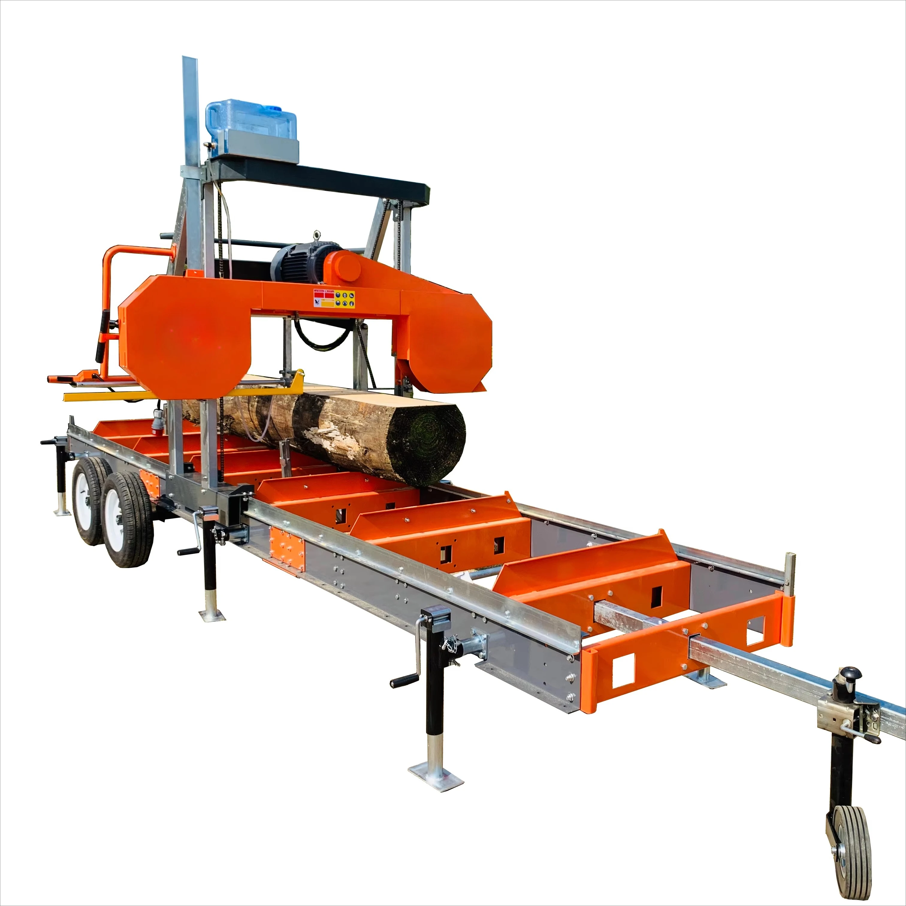 Large Scale Horizontal Bandsaw Lumber Cutting Saw Portable Diesel Wood Cutting Band Sawmill