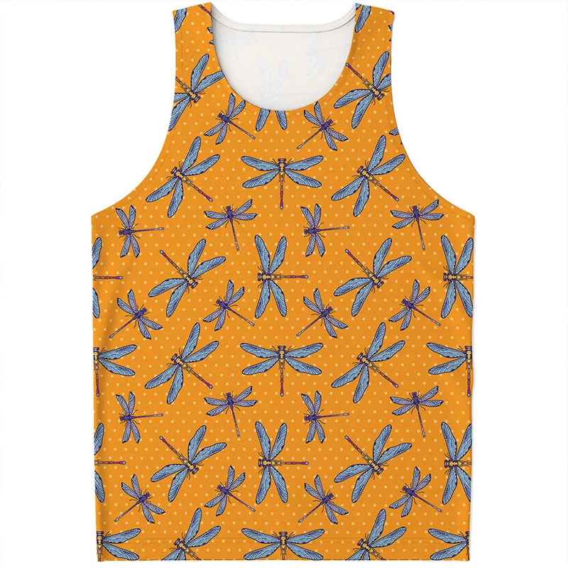 

Vintage Dragonfly Graphic Tank Top For Men Kids Fashion 3D Printed Vest Stree Loose Waistcoat Summer Sleeveless Tee Shirts