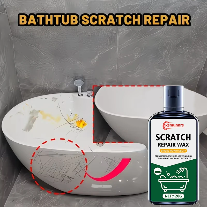 Multi-Purpose Surface Repair Wax, Scratch Care and Shine Restorer for Bathtubs, Sinks, Toilets, Appliances and Metal Surfaces