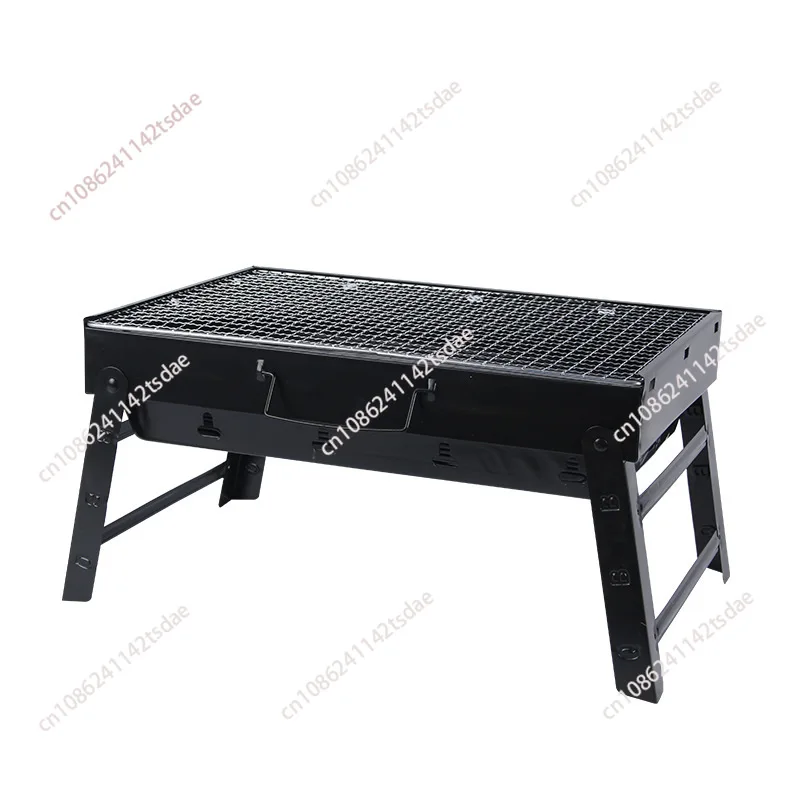 Outdoor Barbecue Grill,Home Portable BBQ Thick Barbecue Net,Smokeless Non-stick Oven Small Folding Barbecue Table