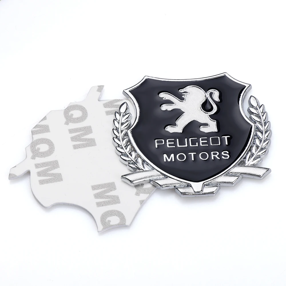 3D Metal Car Badge Body Trunk Decor Sticker Auto Refit Accessories For Peugeot 208 3008 107 308 2008 207 508 607 301 106 406 407