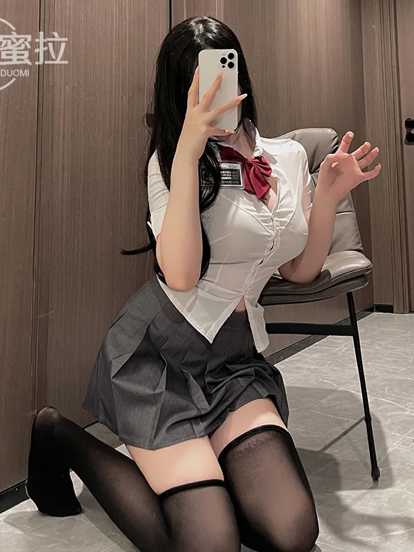 JK Uniform Purely Wanted to Waist Back White Shirt Women's Spring and Autumn Academy Style Slim Fit and Spicy Girl Long 64IX