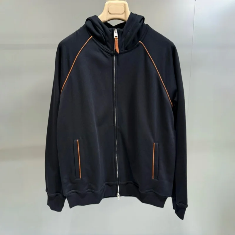 

Luxury Hooded Zipper Sweatirt Jaet Men's Spring Autumn High-End Casual Outerwear Sportswear Set Old Money Sle