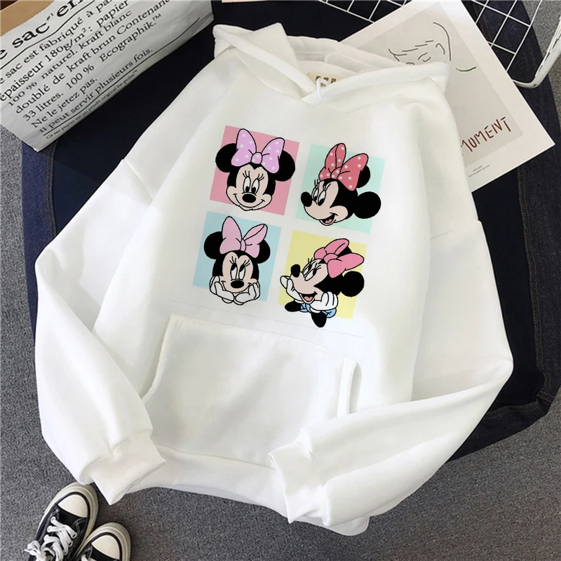 Sudaderas con capucha góticas de los años 90, sudaderas con capucha de Anime japonés de Minnie, Mickey Mouse, ropa de Disney, Tops, sudadera, ropa