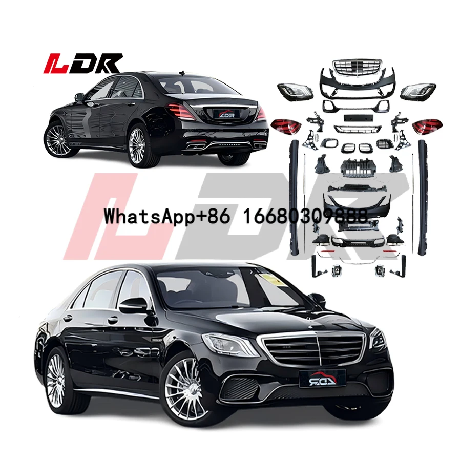 100% Fitment Body Kit For Mercedes Benz W222 2014-2020 to S63 Amg Face lift Bodykit Modification high quality headlight bumper