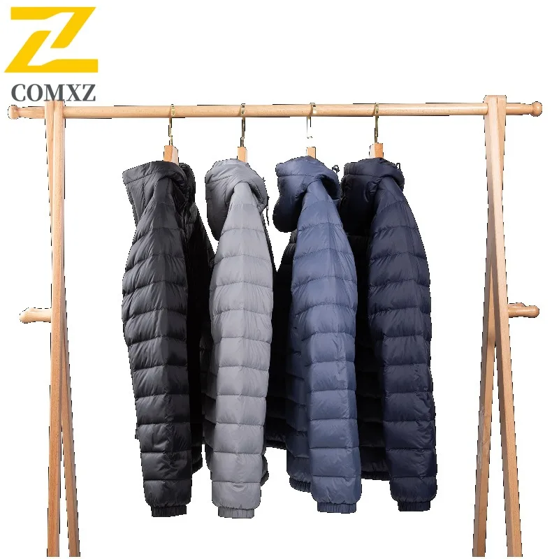 COMXZ Men stand collar Puffer Jacket Korean Style Solid Color Cotton-Padded Waterproof Windproof Thermal outdoor Outerwear 2025