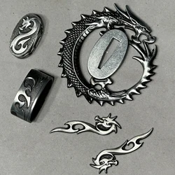 Wonderful A Set Dragon Theme Tsuba+Menuki+Kashira for Real Japanese Samurai Sword Katana/Wakizashi/Tanto Guard Fittings