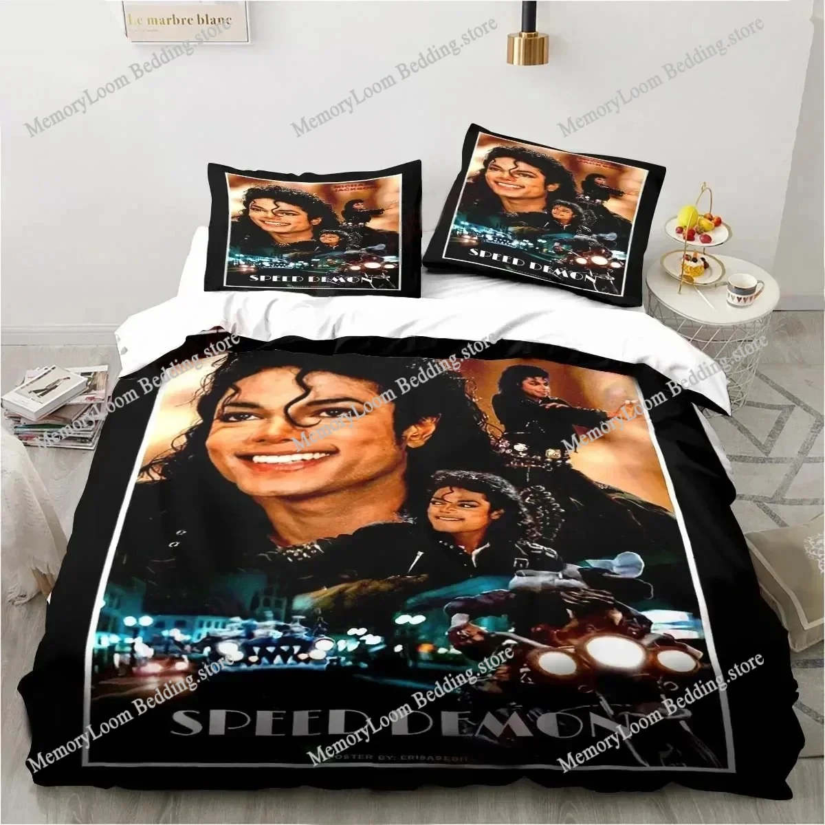 

Fashion Trend Modern Michael Jackson Bedding Set Single/Twin Size Duvet Cover 3D Print Stylish Soft Home Textile Set Luxury Gift