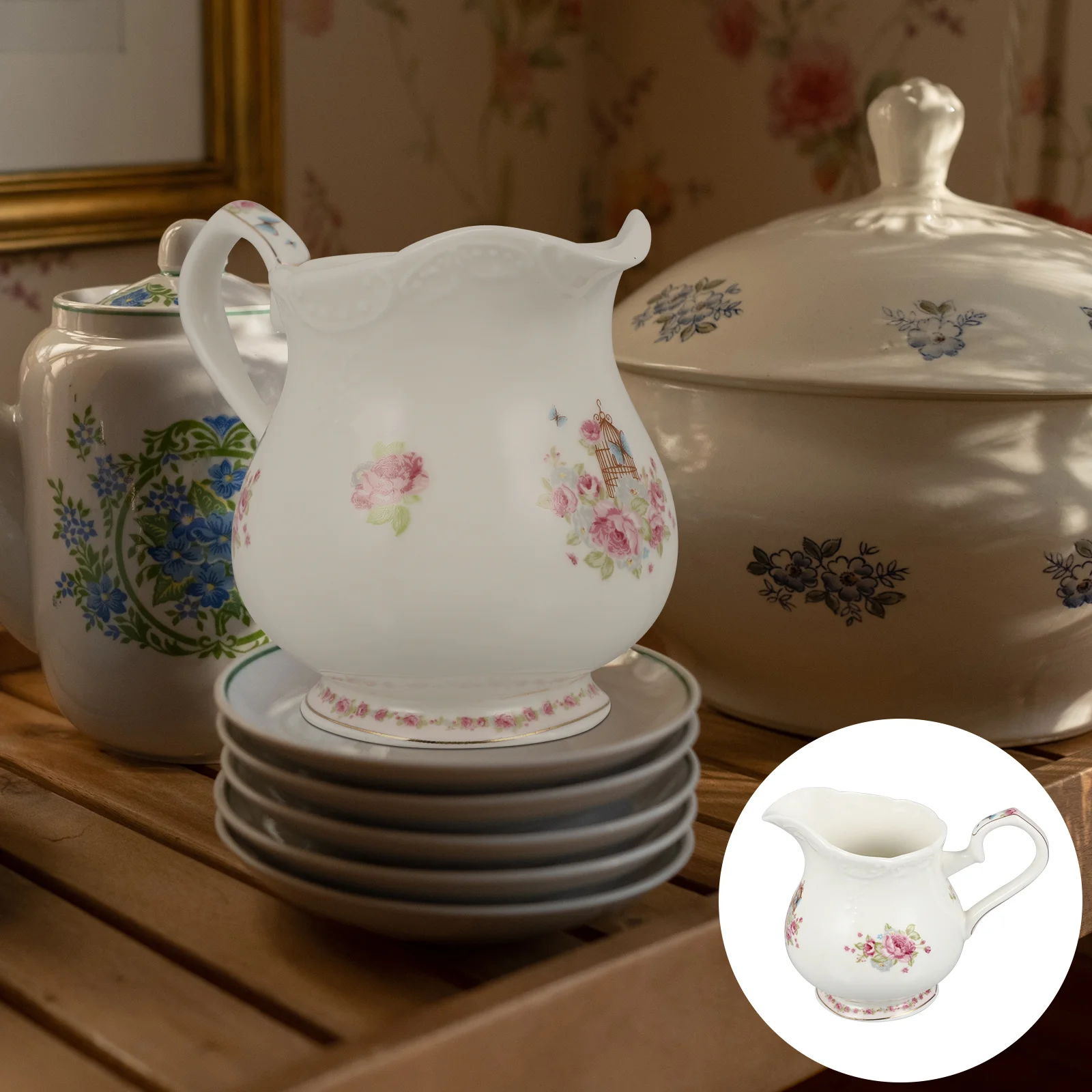 

Ceramic Milk Jug with Handle Elegant Design High Quality Material Practical for Various Beverages Dishwasher Safe