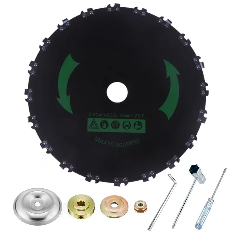 9inch Brush Cutter Blades Trimmer Chainsaw Tooth Saw Blade for Trimming Trees Cutting String Underbrush and More