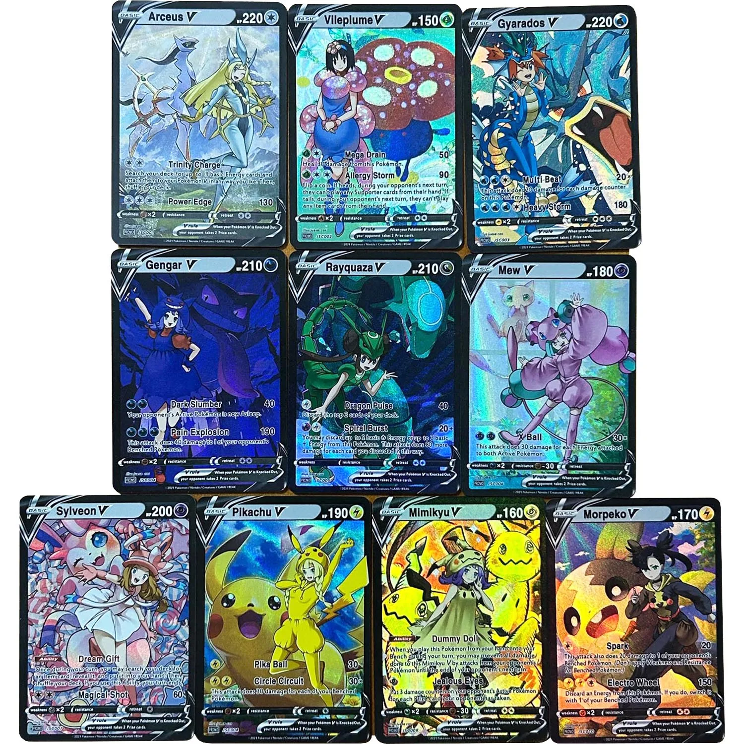 

10 шт./компл. Ptcg Trainer Iono Lillie Marnie Gengar Rayquaza флэш-карта классическая самодельная игра аниме коллекционные карты подарочная игрушка