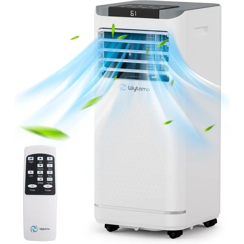 AC portabel 10,000 BTU untuk kamar sampai dengan 450 Sq.Ft, Unit AC portabel 4-in-1, pemanas, Dehumidifier & kipas dengan Remote