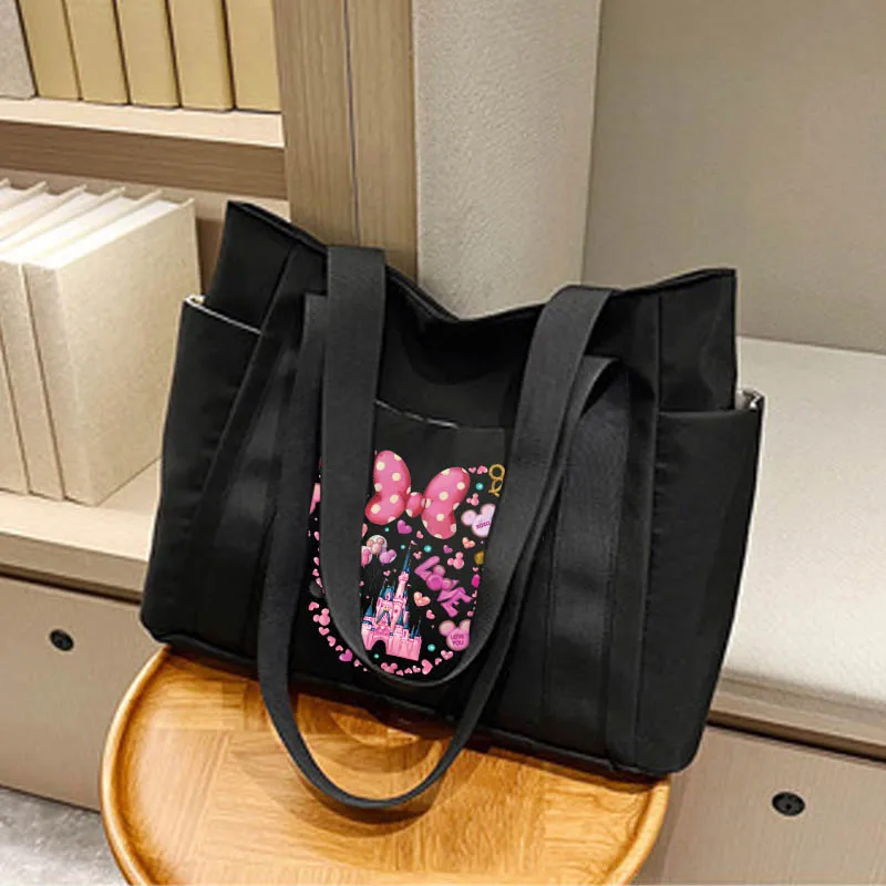 Disney Minnie Mouse Shoulder Bag for Women Handbag Tote Bag Female Crossbody Bag for Women Cartoon Pattern Underarm Bags Gifts