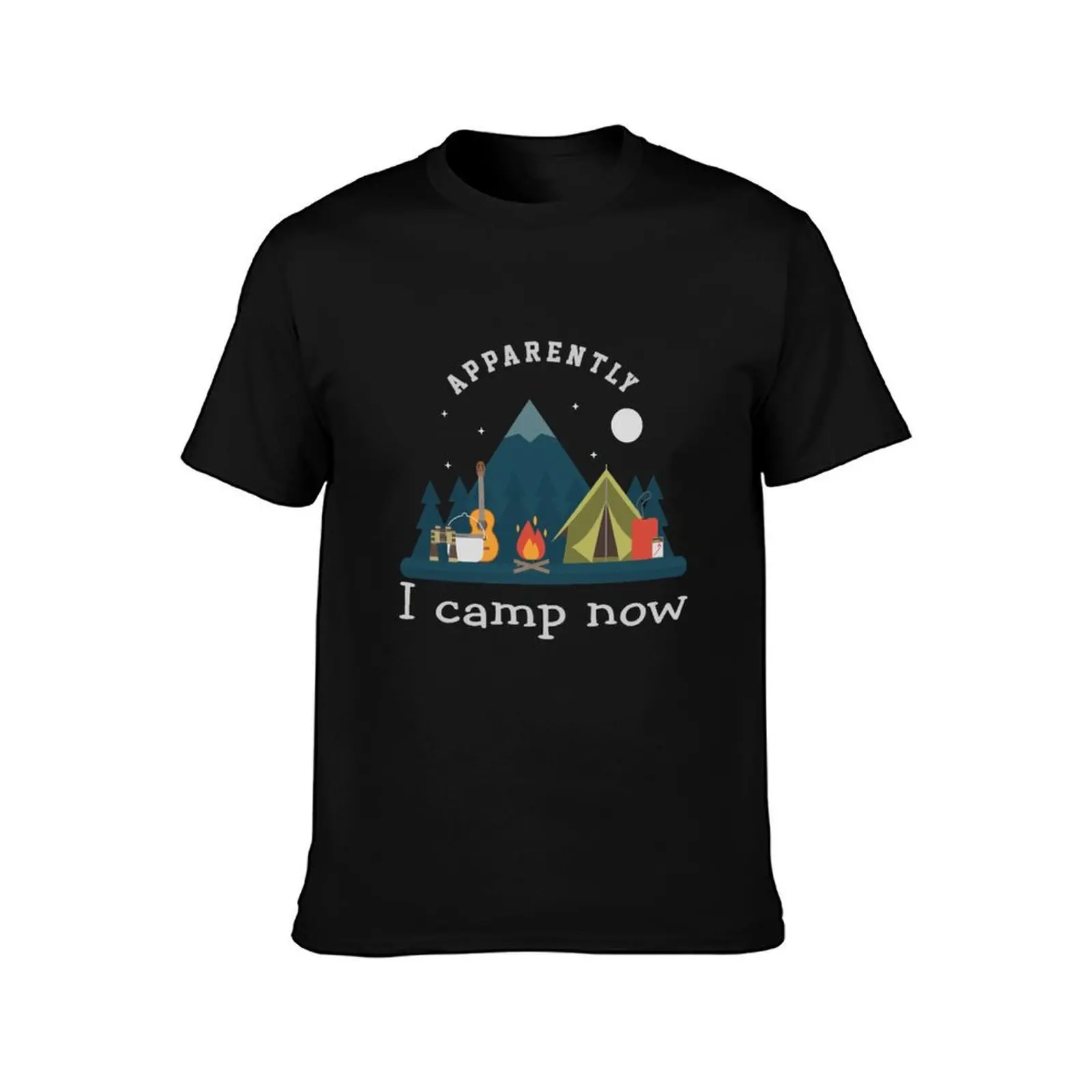 apparently i camp now : Looks like I'm the king of the mountains T-Shirt, Summer Casual Cotton Tee, Oversized Streetwear Tops