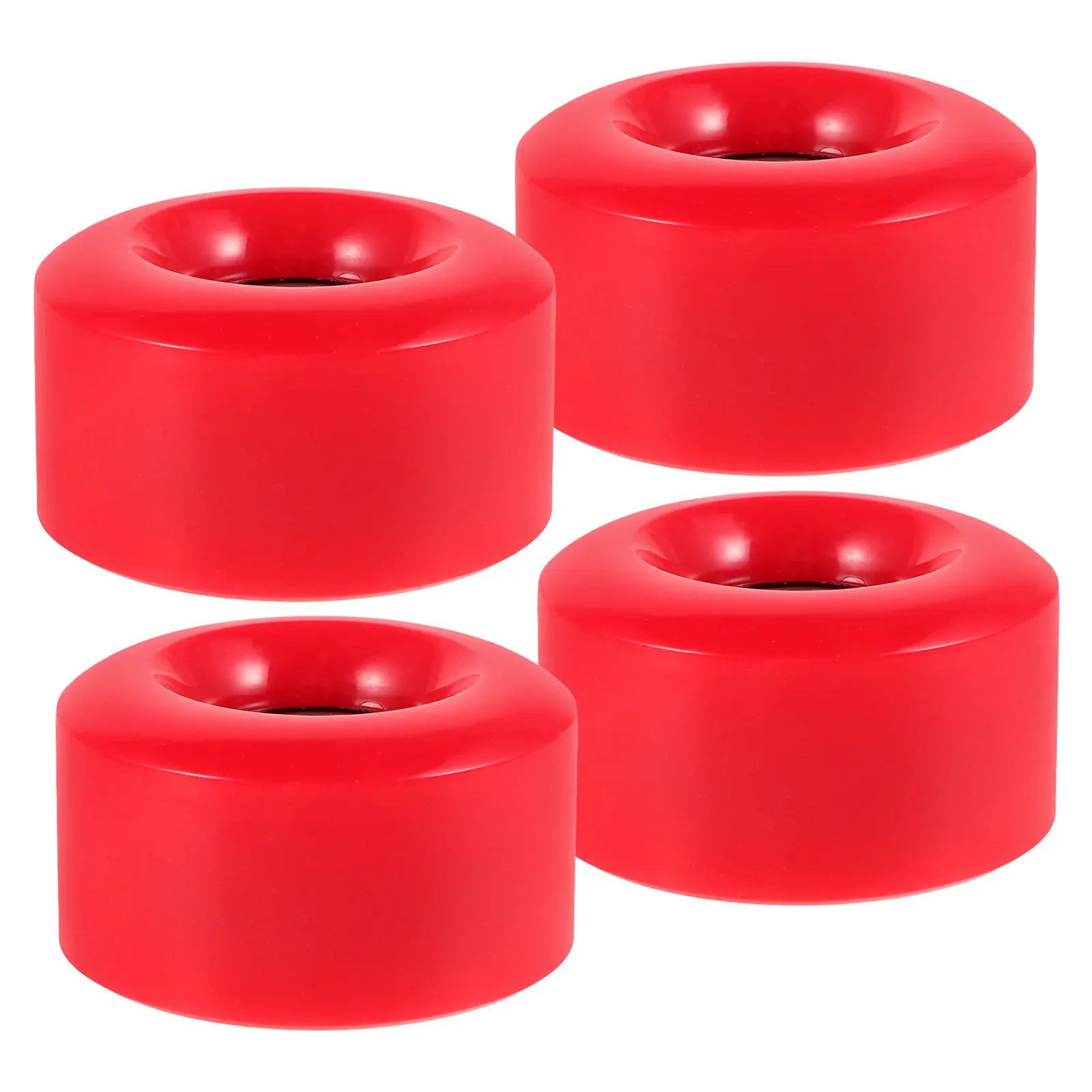 

4Pcs Vibrant PU Skate Wheels Replacement for Roller Skates High-Elasticity Visible Design Suitable All Skaters