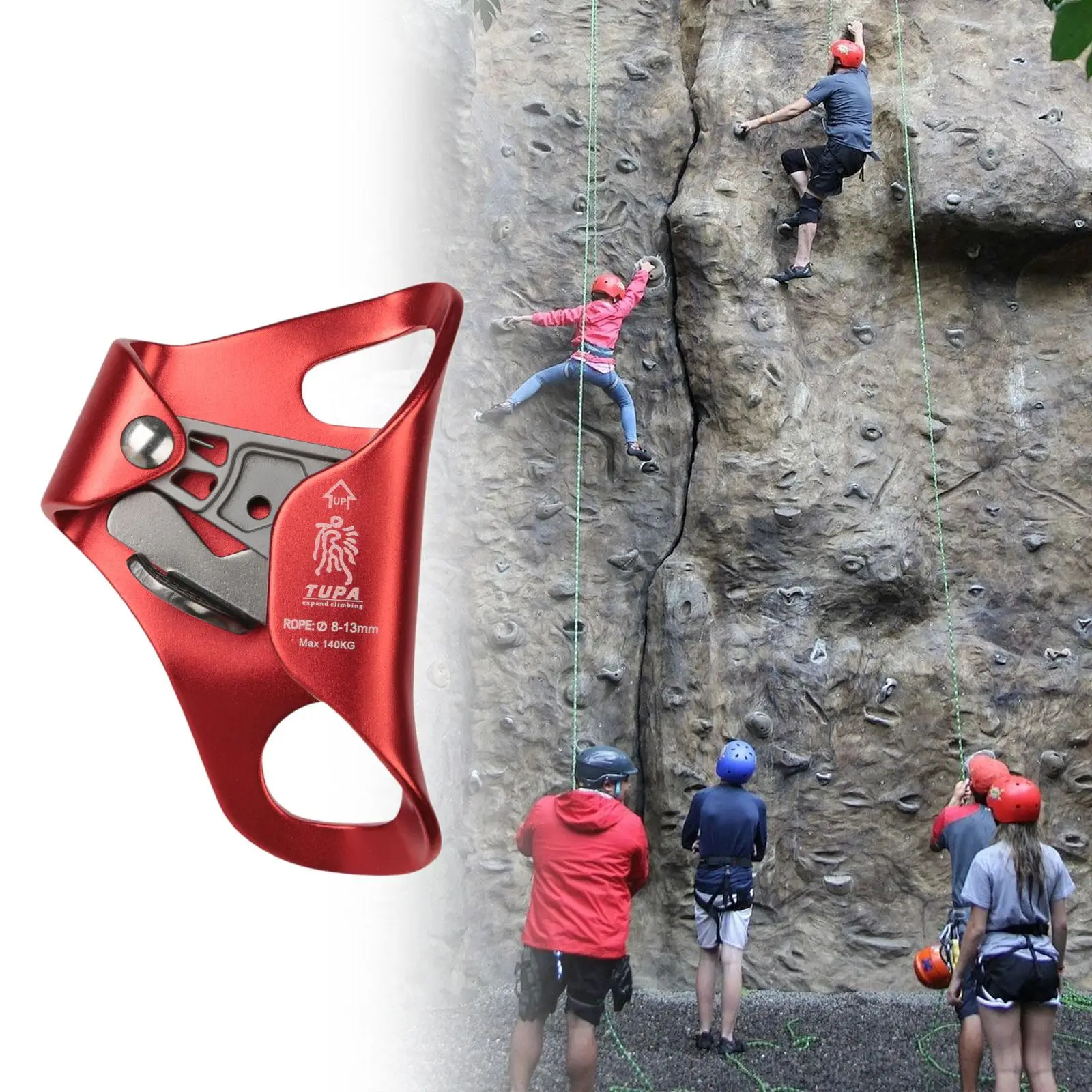 Ascendente de pecho para escalada en roca, cuerda Vertical, acceso, elevador Abdominal, equipo para montañismo, espeleología, supervivencia al aire libre, escalada en roca