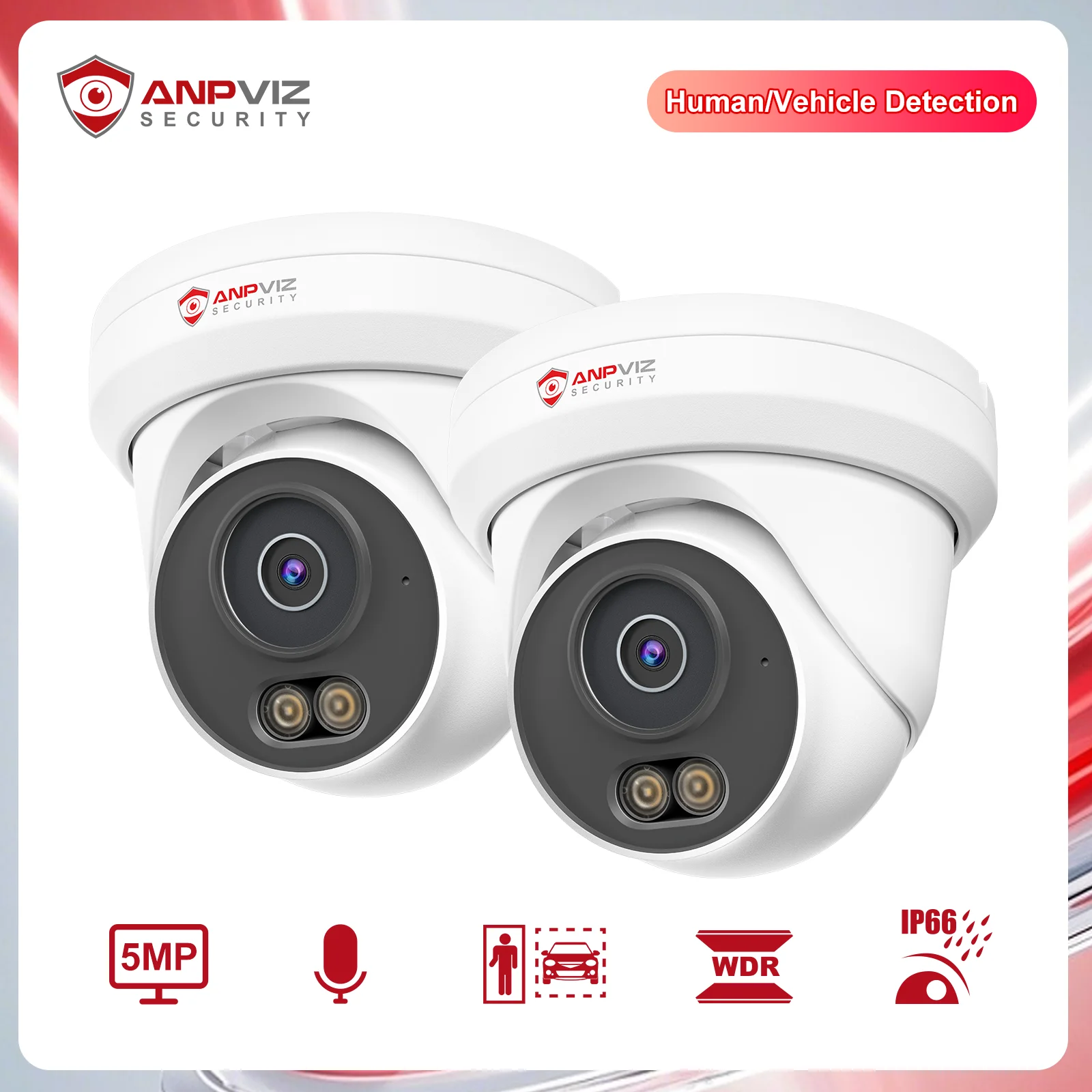 Anpviz 8MP Torentje POE IP Camera Smart Dual Light ColorVU CCTV Video Outdoor IP66 H.265 Audio Bewegingsdetectie 2.0 (5MP GEEN APP)