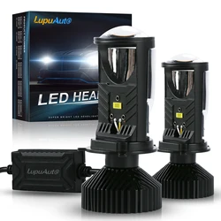 Y6D H4 LED proiettore lampadine per fari proiettore Bi LED con ventola H4 Mini proiettore lente faro Automobile Hi Lo Beam lampadina