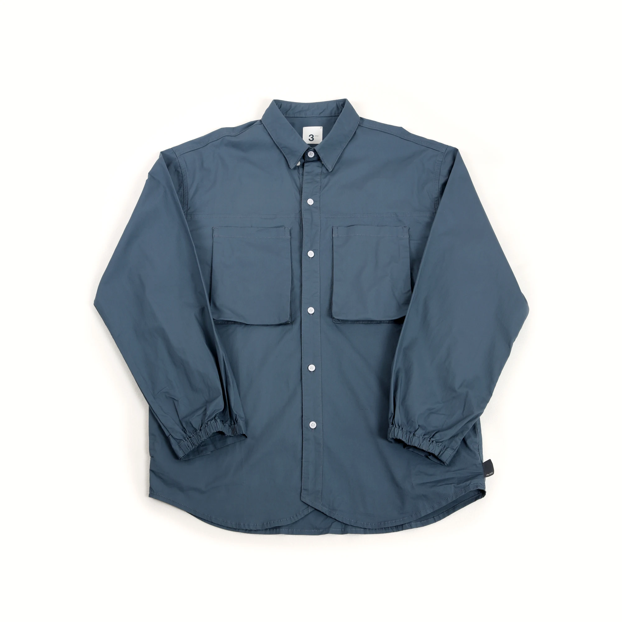 

PACISTIC plus COAT IRE Pure Color irt Loose Fit y Sle with Two kets Look Long Sve Memory ape
