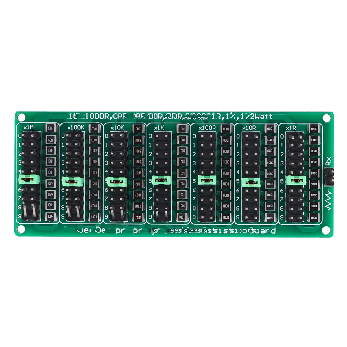 7 Decade 1R - 9999999R Programmable SMD Resistor Slide Resistor Board Step Accuracy 1R 1% 1/2 Watt Module 200V