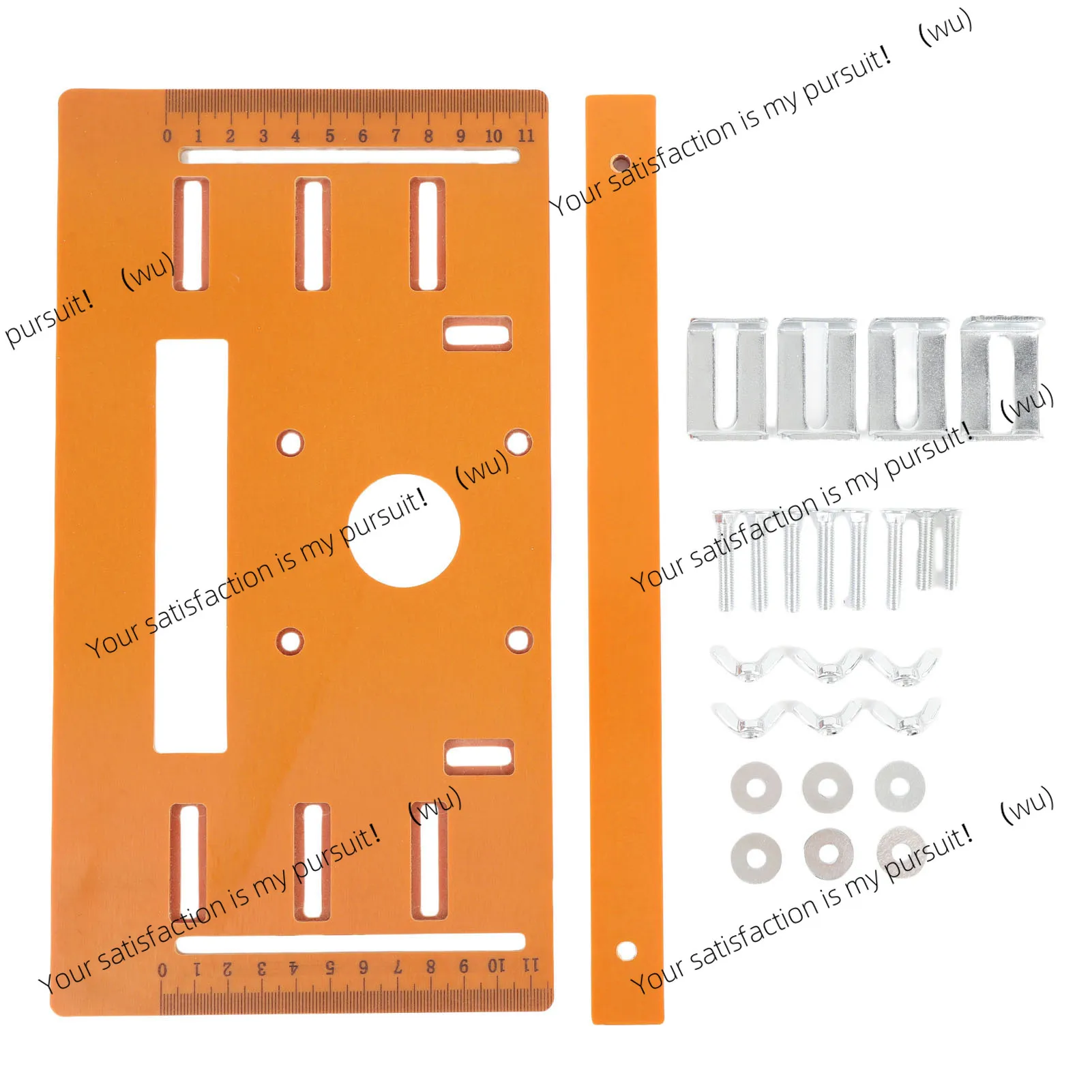 Cutting Machine Base Board 90° and 45° Cut Punching Design 28x15cm 0-9.5cm Range Circular Saw Base Plate for Woodworking Tasks