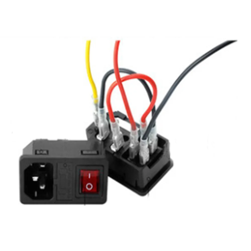 3D Printer Onderdelen Rocker Switch Schakelaar Socket Drukknop 10A 250V Ac Power Met Rood Triple 3 Pin elektrische Tool Endstop