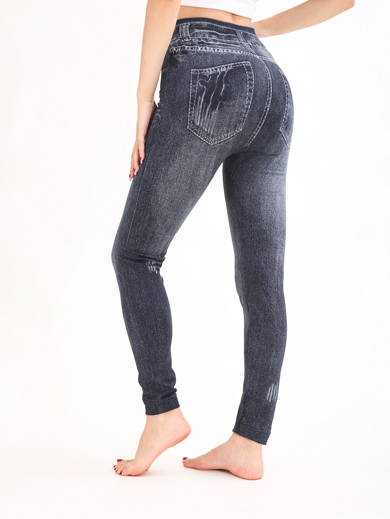 الخريف الشتاء 1 حزمة المرأة السود تسعة سنت تقليد كاوبوي مثير ضيق يغطي الرجل عارضة الرياضة أنيقة اللياقة البدنية اليوغا السراويل