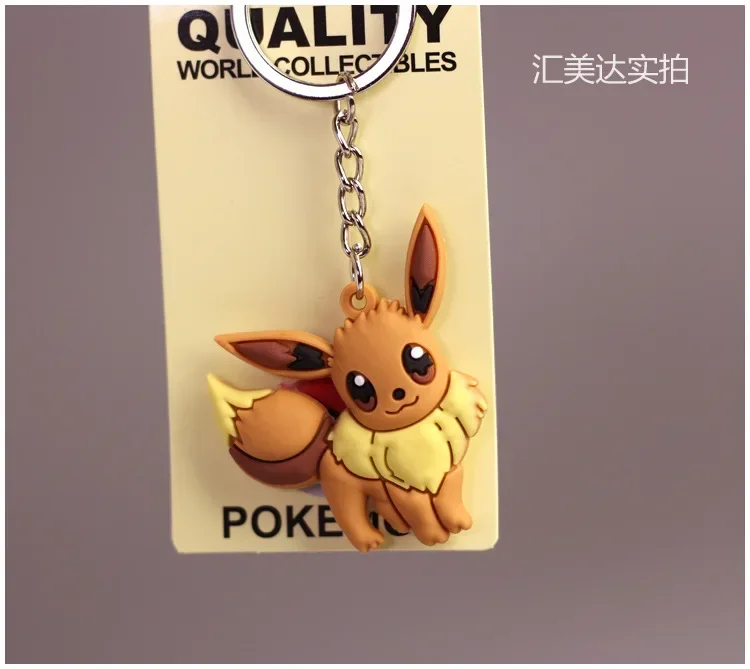 Брелок с покемоном Eevee Charizard Snorlax, аниме фигурки, подвеска, брелок, сумка, аксессуары, детские рождественские игрушки на день рождения,