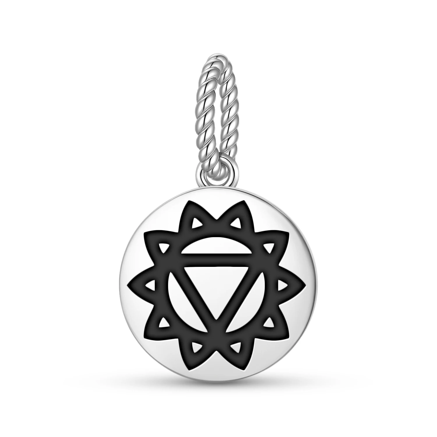 

Chakra Manipura–Solar plexus chakra Pendant 925 Sterling Silver Symbol Charm Bead for Women Bracelet Necklace Jewelry Fashion
