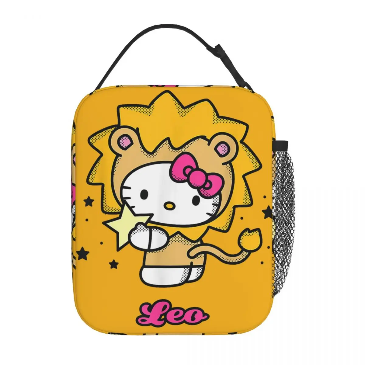 

Hello Kitty Zodiac Leo Insulated Lunch Bags Cooler Bag Meal Container Large Tote Lunch Box Men Women Beach Travel