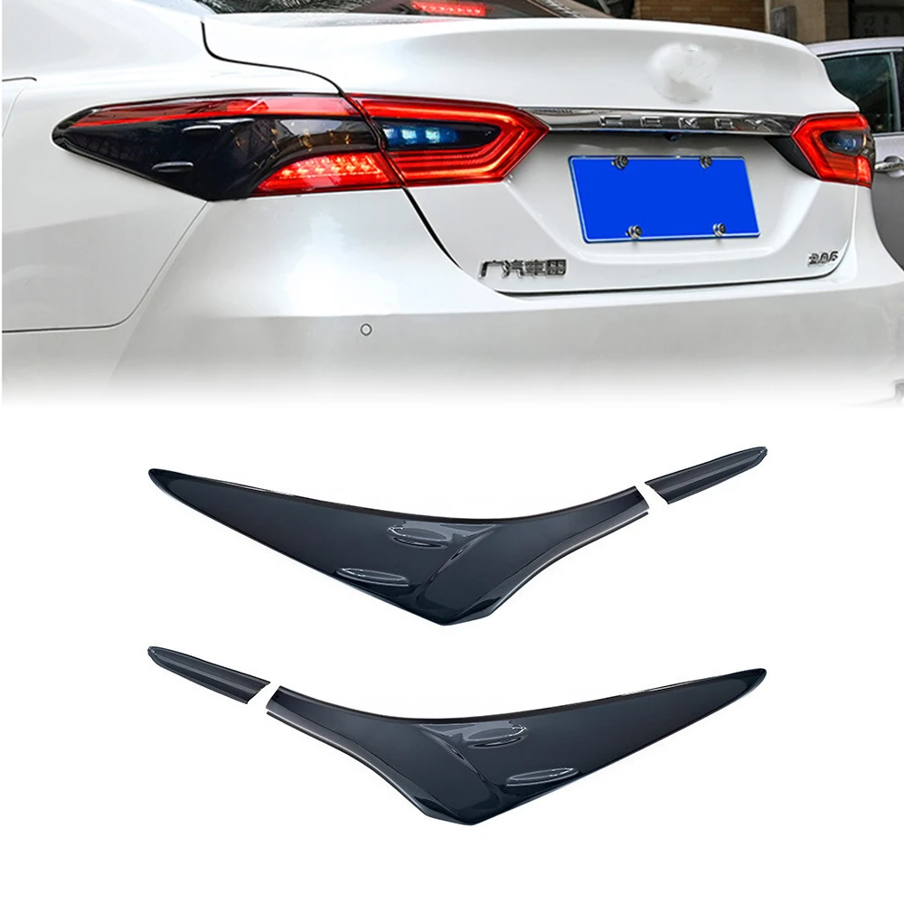 

Rear Tail Lamp Cover Stickers Acrylic Smokes Black Light Hoods for Toyota Camry 2018-2023 8th Self-Adhesive Easy Installation