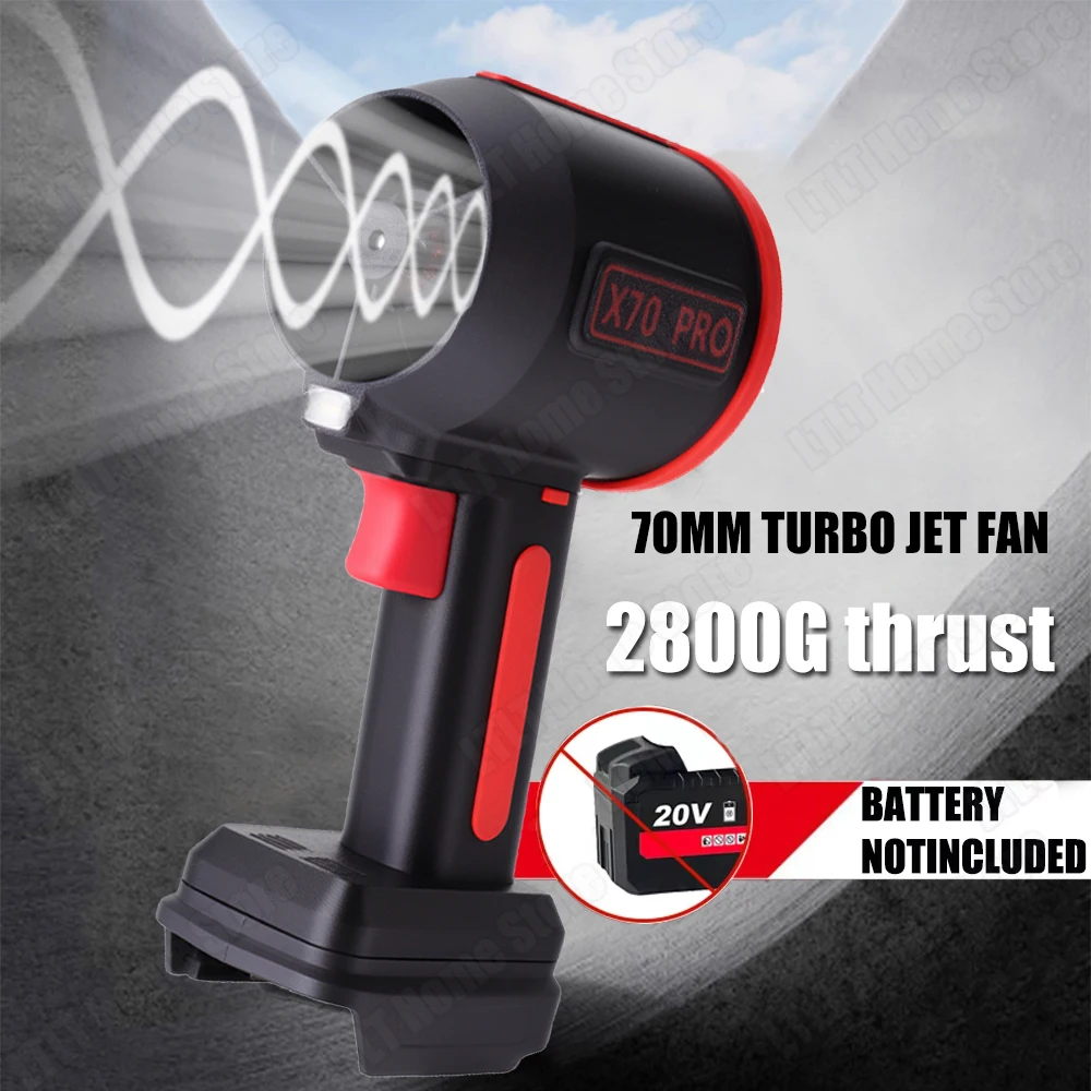 

70mm Powerful Blower Brushless Motor Turbo Fan Jet Thrust 2800g Wind Speed Car Washing Snow Blowing Leaf Blower