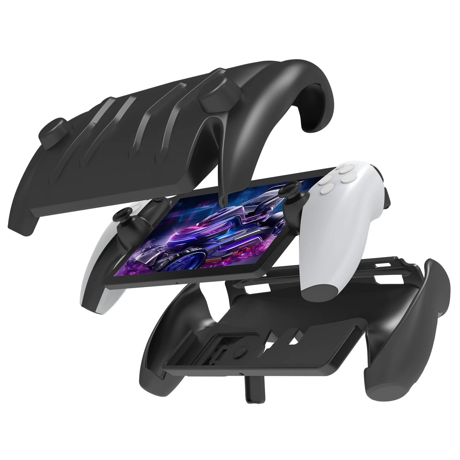 For PlayStation Portal Protective Case with Stand All-in-One Protective Case Removable Face Cover Drop Protection